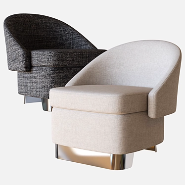 Sleek Lawson Lounge Armchair 3D model image 1 