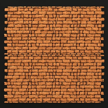 Splinter Brick Wall Decor 3D model image 1 