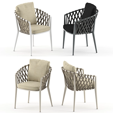 Stylish and Comfortable: Bebitalia Erica Chair 3D model image 1 