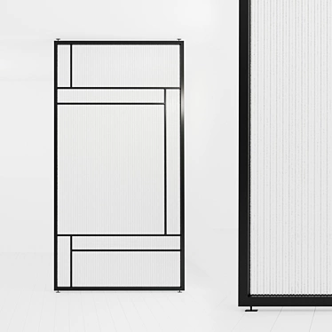 Sleek Glass Partition: Customizable and Versatile 3D model image 1 