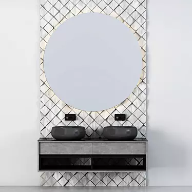 Modern Bathroom Cabinet Set | No. 067 3D model image 1 