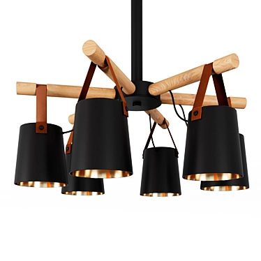 Nordic Chic Pendant Chandelier 3D model image 1 