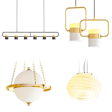 Modern Chandelier Collection 3D model image 1 