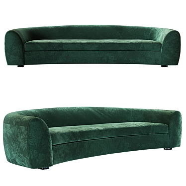 Cozy Comfort Chubby Sofa 3D model image 1 