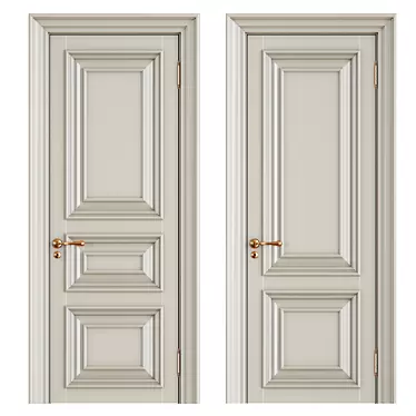 Elegant Classic Interior Doors 3D model image 1 