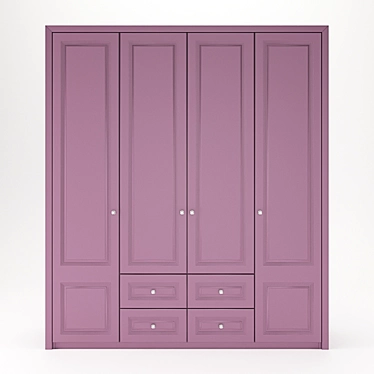 Custom-Built Wardrobe: Sleek & Spacious 3D model image 1 