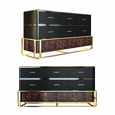 Luxury Waltz Dresser: Exclusive Storage Solution 3D model image 1 