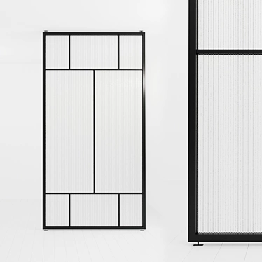 Versatile Glass Partition: 84" Height 3D model image 1 