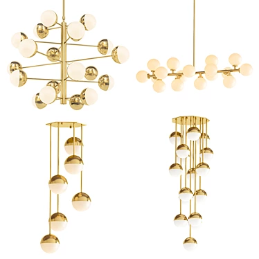 Modern Chandelier Collection 3D model image 1 