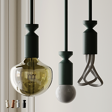 Sleek Plumen STICK Lamp - Modern Ceiling Lighting 3D model image 1 