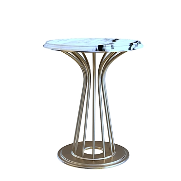 Sleek Circle Side Table 3D model image 1 