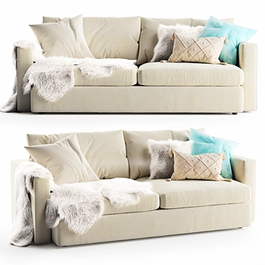 Lounge II Crate and Barrel Sofa: Modern Comfort 3D model image 1 