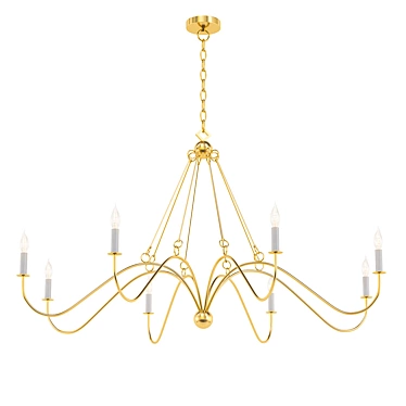 Elegant Savannah 8-Light Chandelier 3D model image 1 