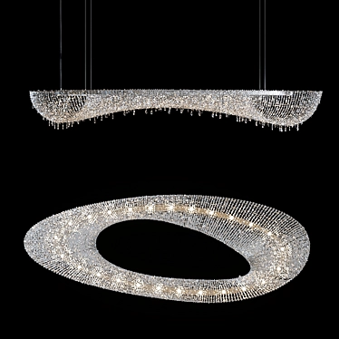 Manooi Artica Chandelier: Elegant Crystal Lighting 3D model image 1 