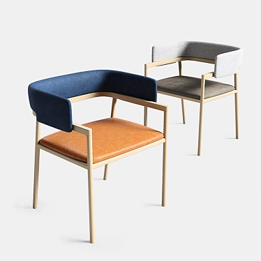 Sleek Modern Dining Chair 3D model image 1 