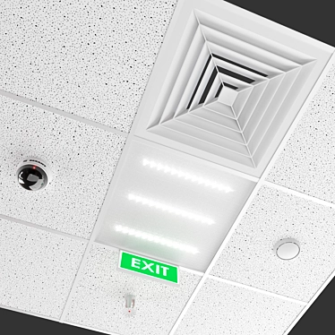 All-in-One Armstrong Ceiling 3D model image 1 