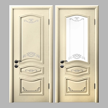 Elegant Leona Doors 3D model image 1 