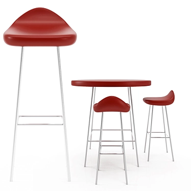 Futuristic Estel Chair Set 3D model image 1 