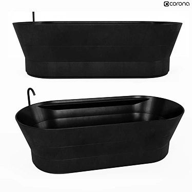 Tono Freestanding Stone Bathtub 3D model image 1 