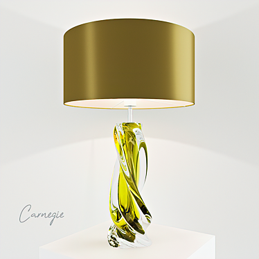 Vibrant Hand-blown Glass Table Lamp 3D model image 1 