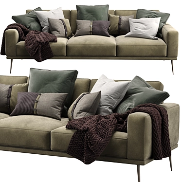 Elegant Boconcept Carlton Sofa 3D model image 1 