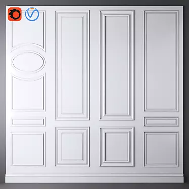 Elegant Crown Moulding: Deco017 3D model image 1 