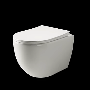 Sleek Wall-Hung Toilet Nova_Mia 3D model image 1 