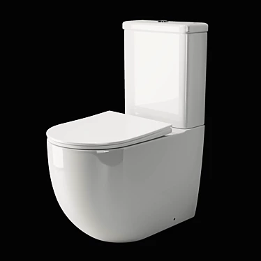 Elegant Mia CN1801 Floor Toilet 3D model image 1 