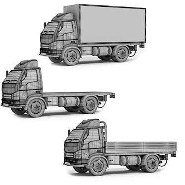 Polygon Truck Collection: High-Quality 3D Models 3D model image 1 