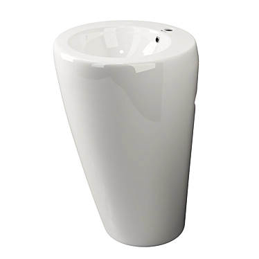 Sleek Monoblock Washbasin: Ceramica Nova 850 3D model image 1 
