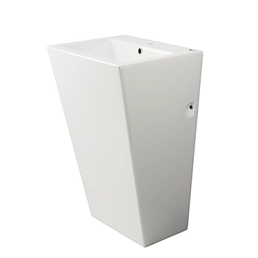 Modern Monoblock Washbasin: Ceramica Nova CN1808_850 3D model image 1 