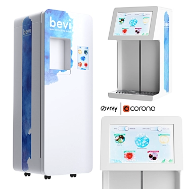 Bevi Fresh Dispenser: Countertop & Standup 3D model image 1 