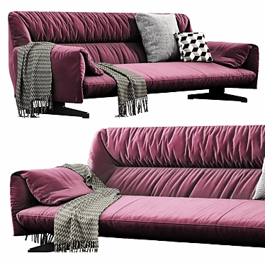Elegant Poltrona Frau Antohn Sofa 3D model image 1 