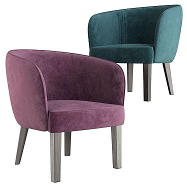 Vintage-Inspired Doris 259 Chair 3D model image 1 