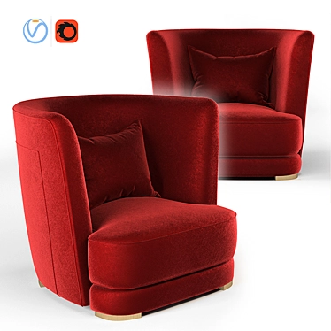 Elegant Frigerio Armchair 3D model image 1 