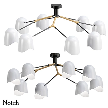 Modern Notche Design Lamp 3D model image 1 