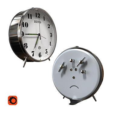 Vintage East Alarm Clock 3D model image 1 