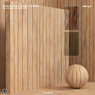 Seamless Wood Plank Set 91 3D model image 1 