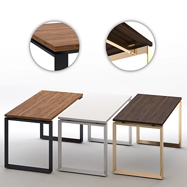 Sleek IKEA Executive Desk 3D model image 1 
