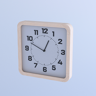 Magnus Wooden Wall Clock 3D model image 1 
