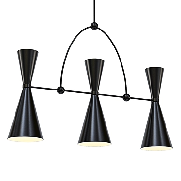 Elegant Gino Pendant Light 3D model image 1 