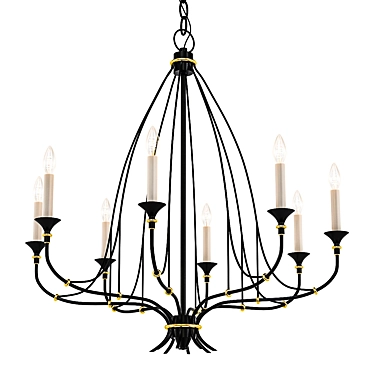 Elegant 8-Light Classic Chandelier 3D model image 1 