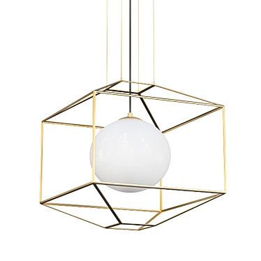 Modern Gold Pendant and Chandelier Collection 3D model image 1 