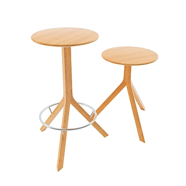 Elegant Alison Brooks Kitchen Stool 3D model image 1 