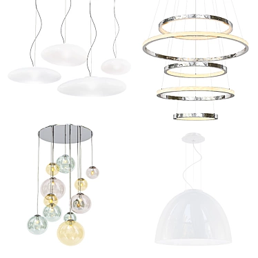 Modern Chandelier Collection 3D model image 1 