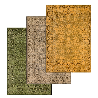 Luxury Carpets Set - High-Quality Textures 3D model image 1 