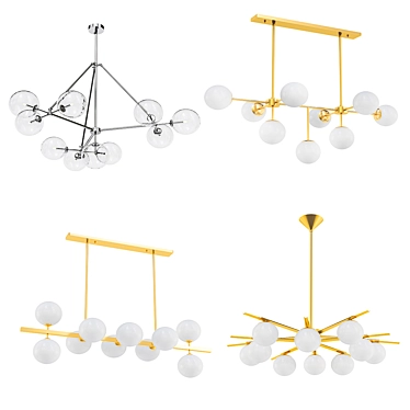 Modern Chandelier Collection 3D model image 1 