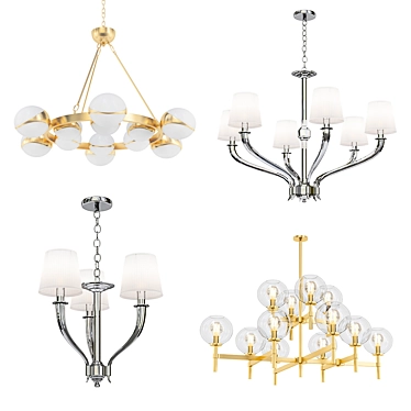 Modern Chandelier Collection 3D model image 1 