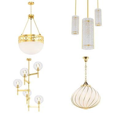 Modern Chandelier Collection 3D model image 1 