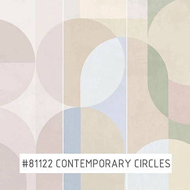 Contemporary Circles: Stylish Wallpapers by Creativille 3D model image 1 